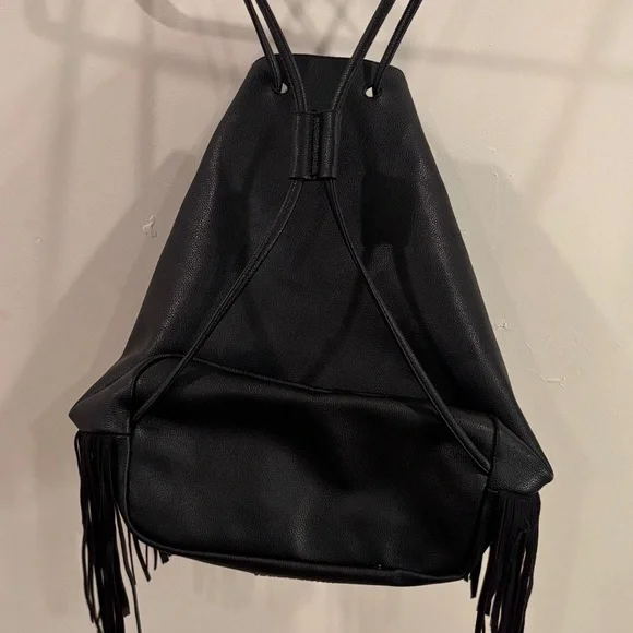 Victoria's Secret Black Fringe Backpack - Picture 4 of 6